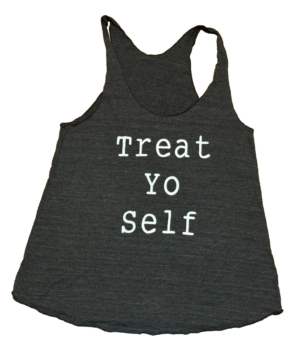 American Apparel Treat Yo Self - Women's Racer Back Tank Charcoal - Large